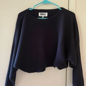 MM6 Navy Cropped Sweater size M